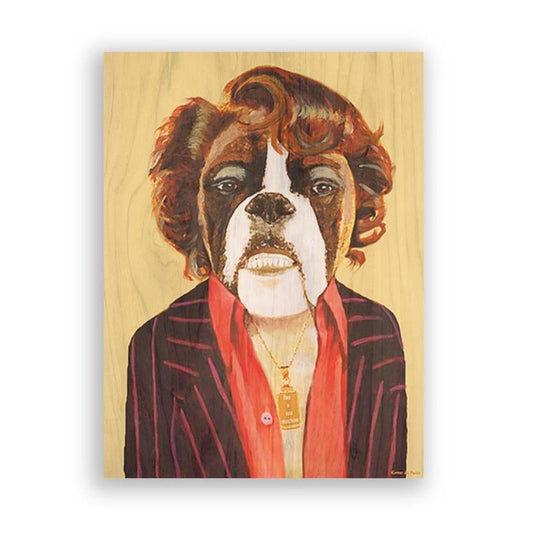 Picture of "James Brown Dog" Wood Block Art Print