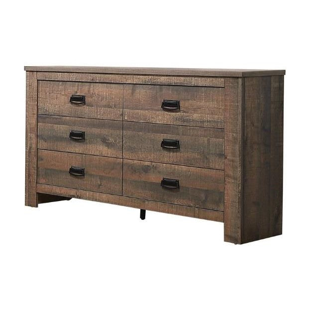 Picture of Frederick 59"  6-Drawer Dresser, Weathered Oak