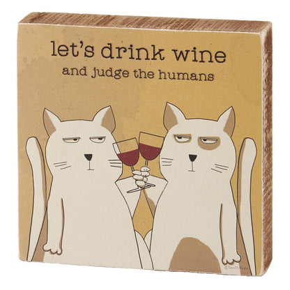 Picture of Drink Wine Block Sign