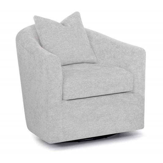 Light gray armchair with a matching pillow on a white background.