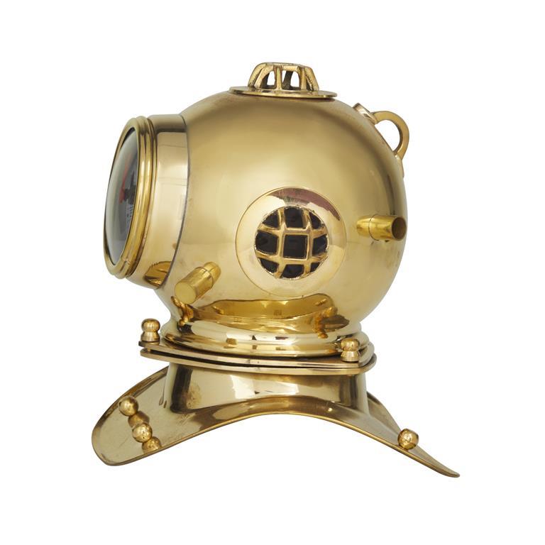 Picture of Brass Diver Helmet Table Clock, Gold