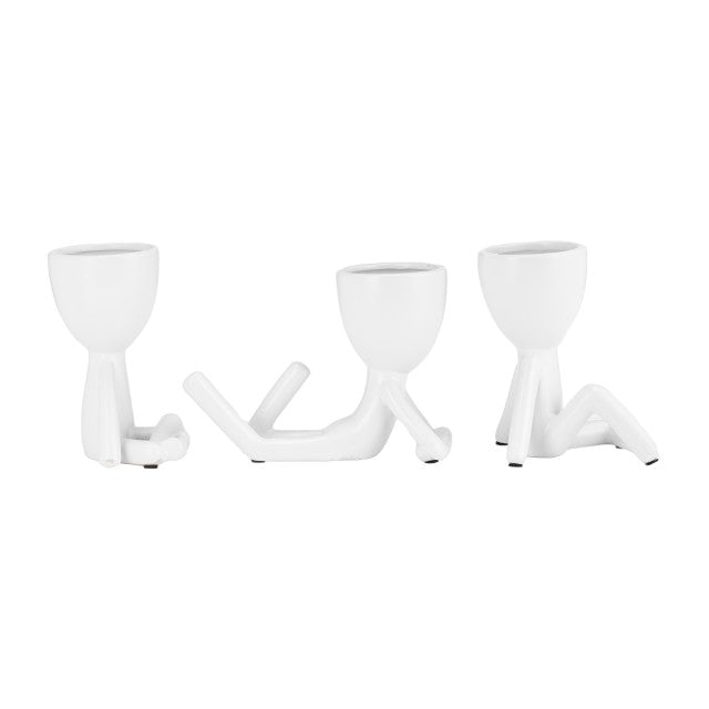 Picture of Relaxing Figure Planter White