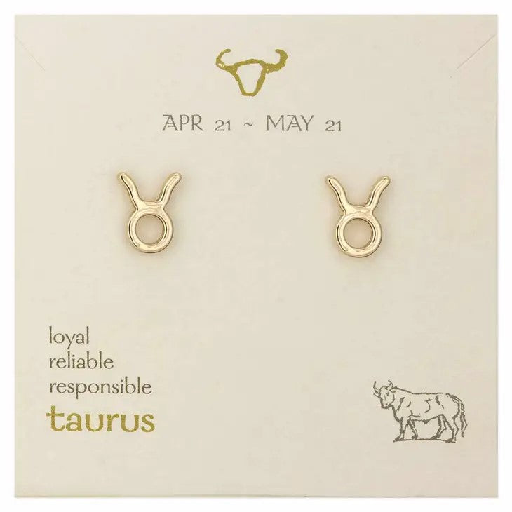 Picture of Zodiac Stud Earrings - Taurus