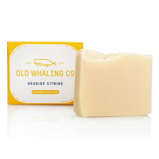 Old Whaling Co. Seaside Citrine handmade soap with packaging.