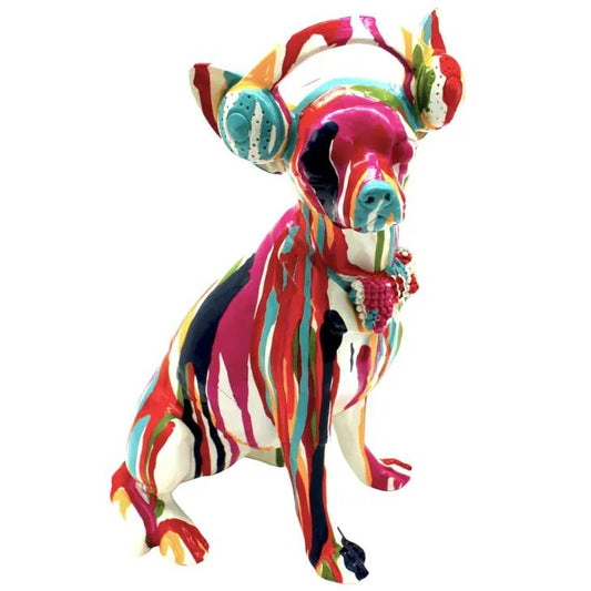 Picture of Graffiti Chihuahua with Headphones Sculpture