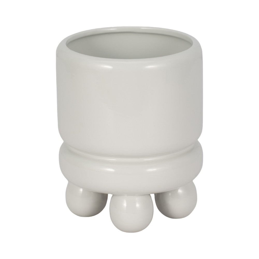 Picture of Knobby Footed Planter, White