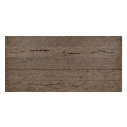 Rectangular wooden tabletop with natural grain pattern.