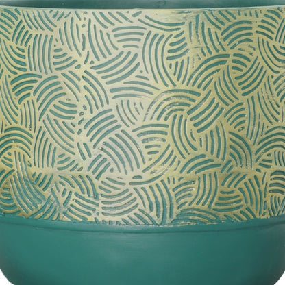 Picture of Green and Gold Swirl Planter, Large