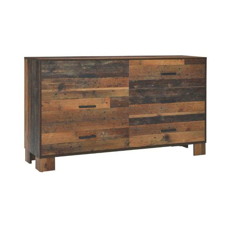 Picture of Sidney 58"  6-drawer Dresser Rustic Pine