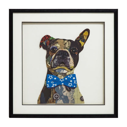 Picture of Hipster Dog II Framed 3D Collage Wall Art