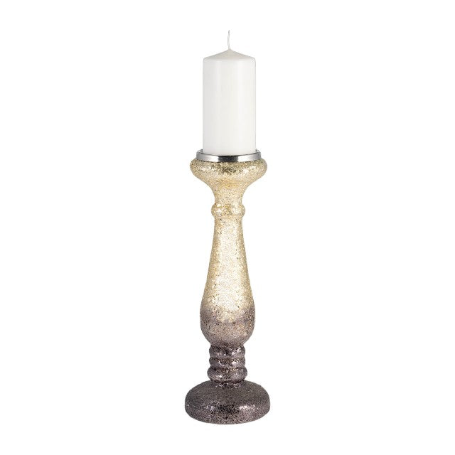 Picture of Plum Crackle Candle Holder, Tall