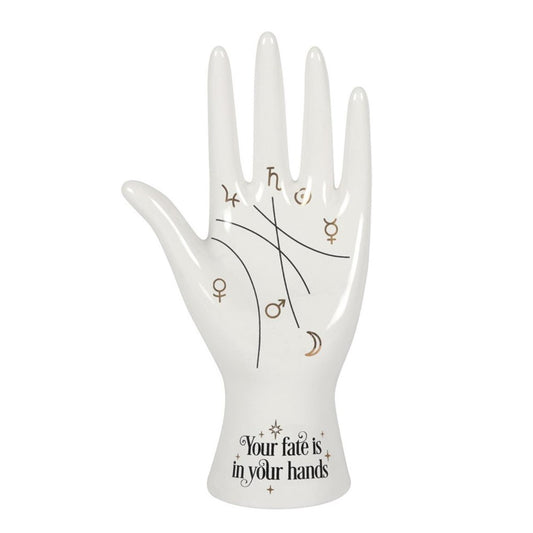 Picture of Fate Palmistry Hand White