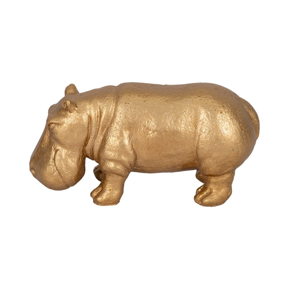 Picture of Gold Hippo Tabletop Figurine