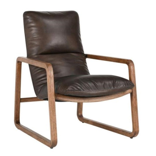 Picture of Atticus Brown Top Grain Leather Accent Chair