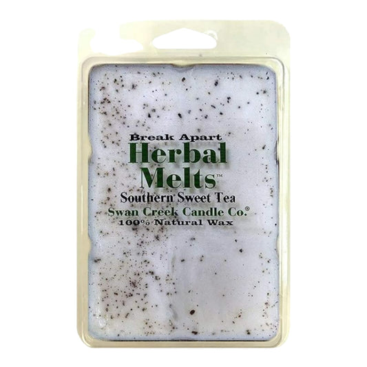 Wax melts labeled "Herbal Melts, Southern Sweet Tea".