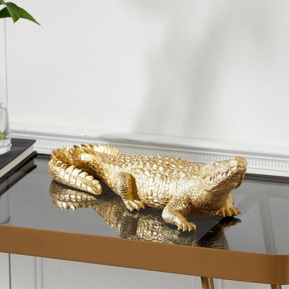 Picture of Gold Crocodile Sculpture