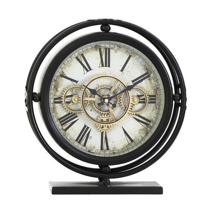 Picture of Black Framed Gears Table Clock