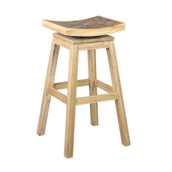 Picture of Cordial Barstool With Grey Coconut Accent 30"