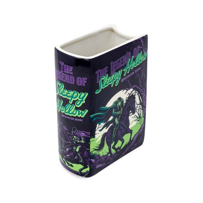 A book-shaped vase featuring "The Legend of Sleepy Hollow" design.