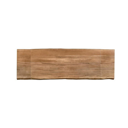 Wooden table slab with natural grain, isolated on white background.