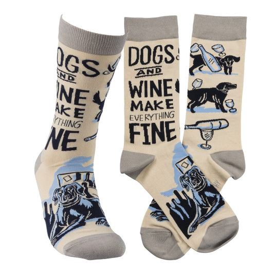 Picture of Dogs and Wine Socks