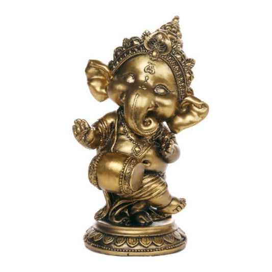 Picture of Small Gold Ganesha w/ Drum