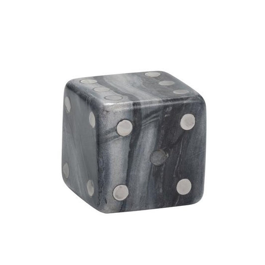 Picture of Mistry Grey Marble Dice Decor, Small