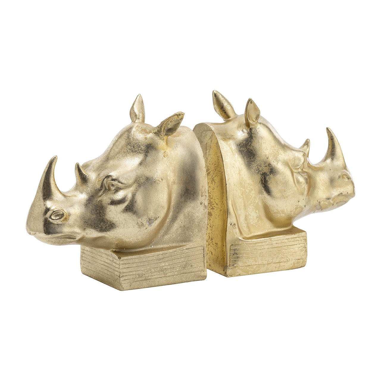 Picture of Gold Rhino Bookends