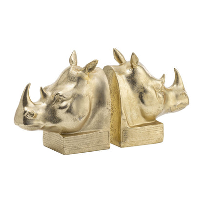 Picture of Gold Rhino Bookends