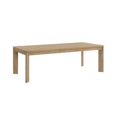 Wooden rectangular table with simple design.