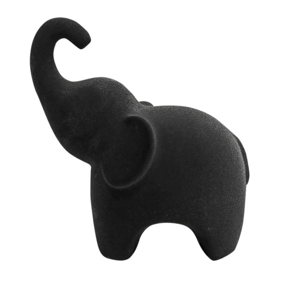 Picture of Rough Texture Elephant Figure, Black