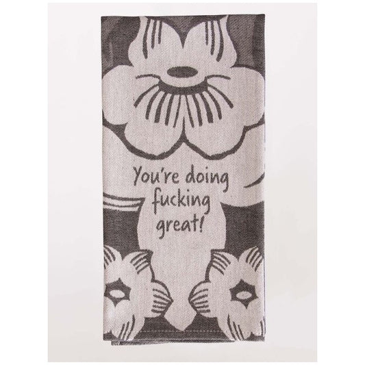 Picture of "Doing F*cking Great" Woven Dish Towel