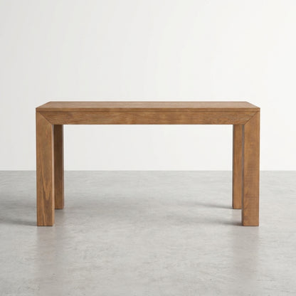 Simple wooden console table with a clean design.