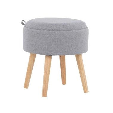 Picture of Trent Stool Natural Wood-Grey