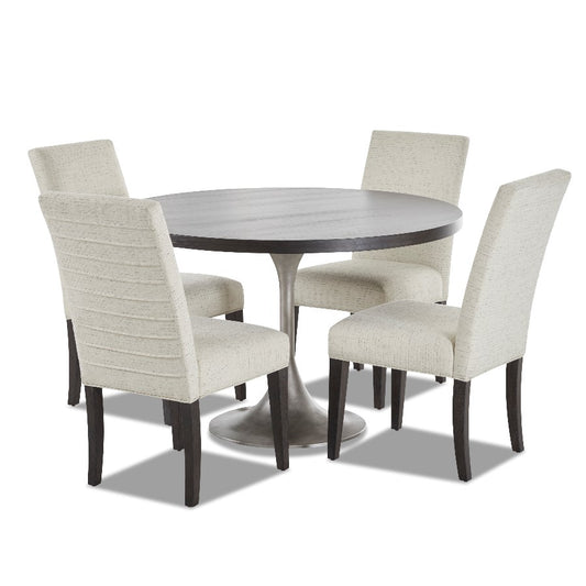 Picture of Urban 5-piece Round Dining Set - Table & 4 Fully Upholstered Chairs