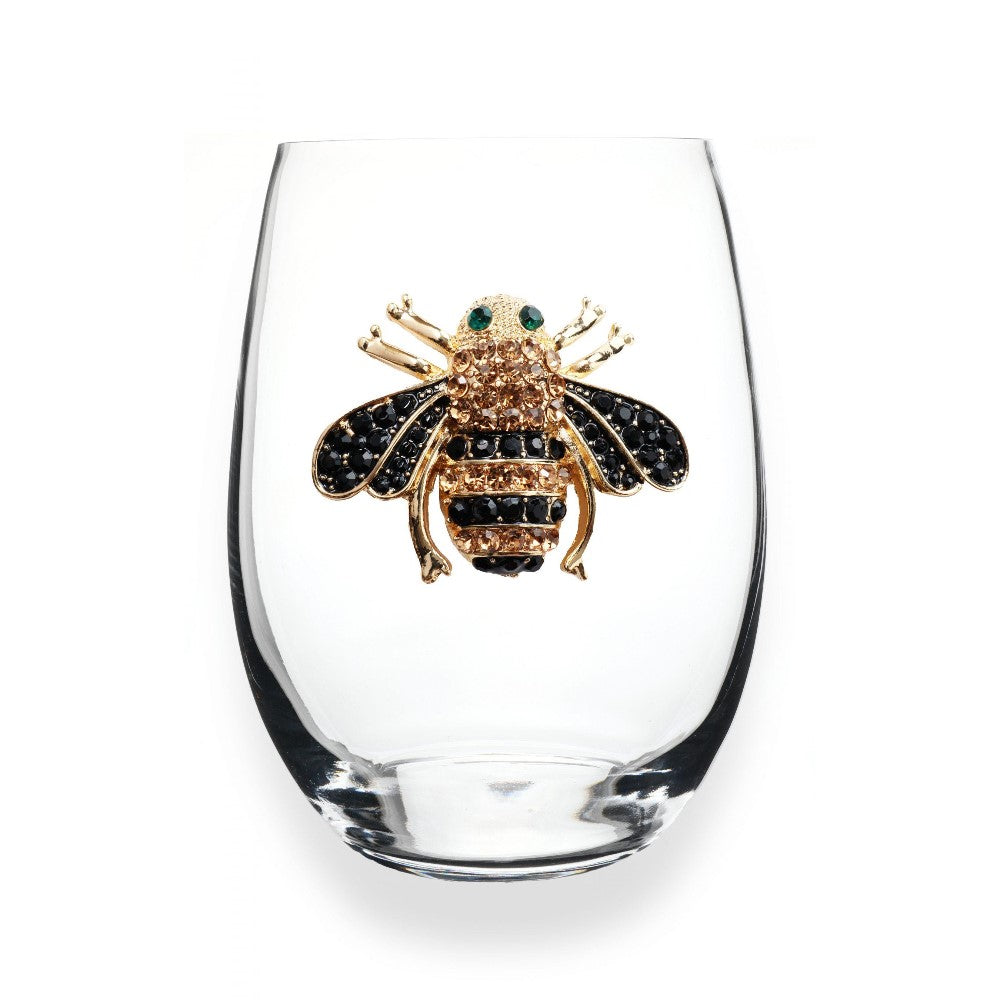 Picture of Bee Jeweled Stemless Wine Glass