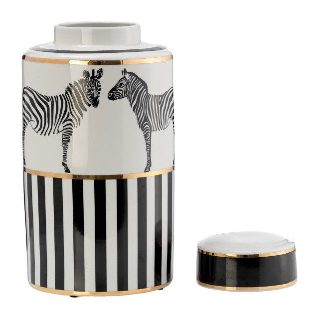 Picture of Zebra Jar with Lid