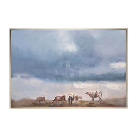 Picture of Cows on the Pasture Framed Wall Art