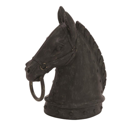 Picture of Black Horse Head Sculpture