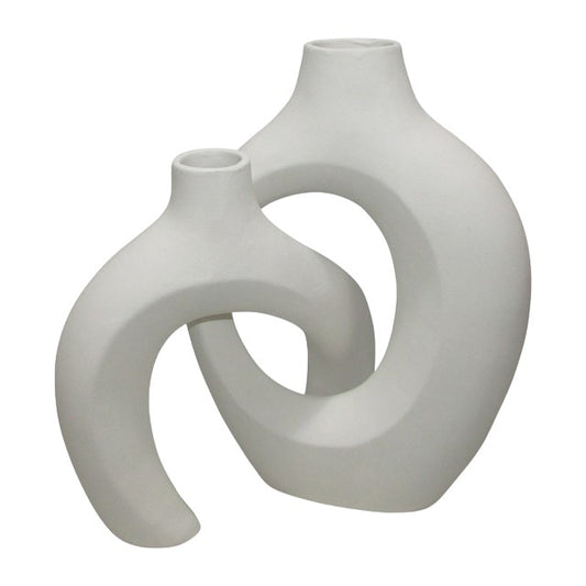 Picture of Interlocking Vases, White