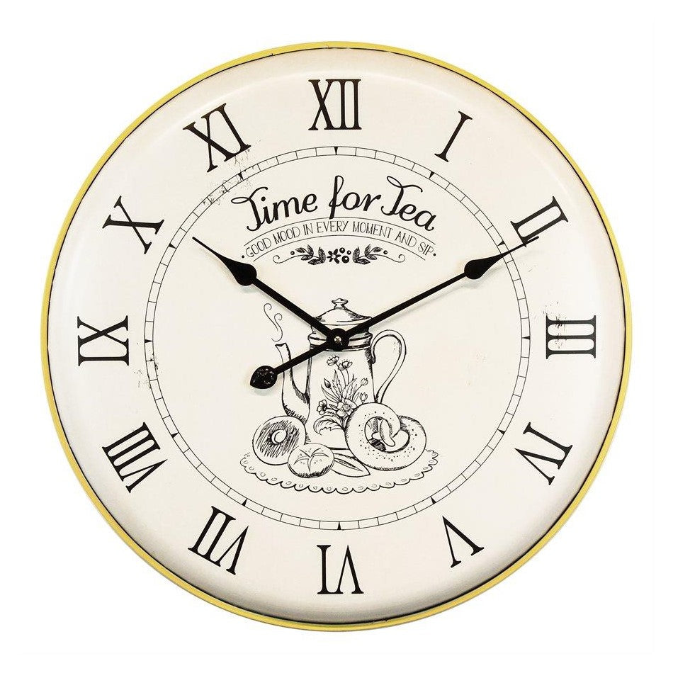 Tea Time Wall Clock – Adjectives Market