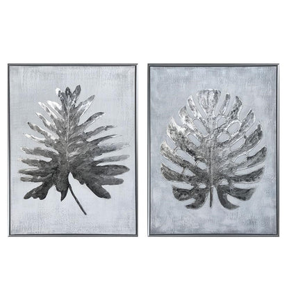 Picture of S/2 Luxury Leaf Hand-Painted Canvas Art