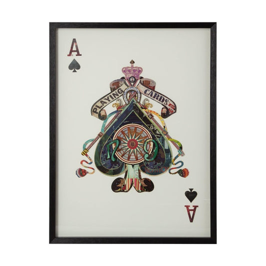 Picture of Ace of Spades Paper Collage Wall Art