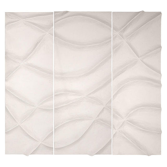 Textured panel with smooth, flowing, abstract curves and lines.