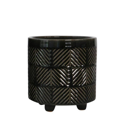 Picture of Textured Planter Shiney Black, Small