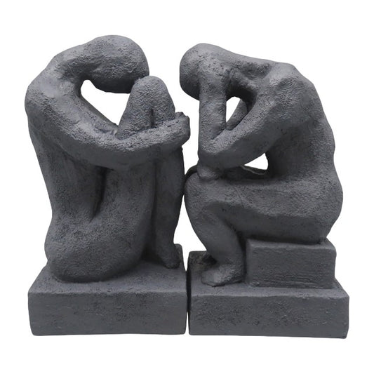 Picture of Thinking Man Bookends, Gray