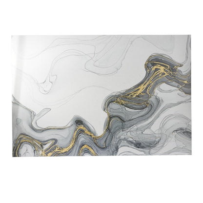 Picture of "Gray Geode Waves" Canvas Wall Art