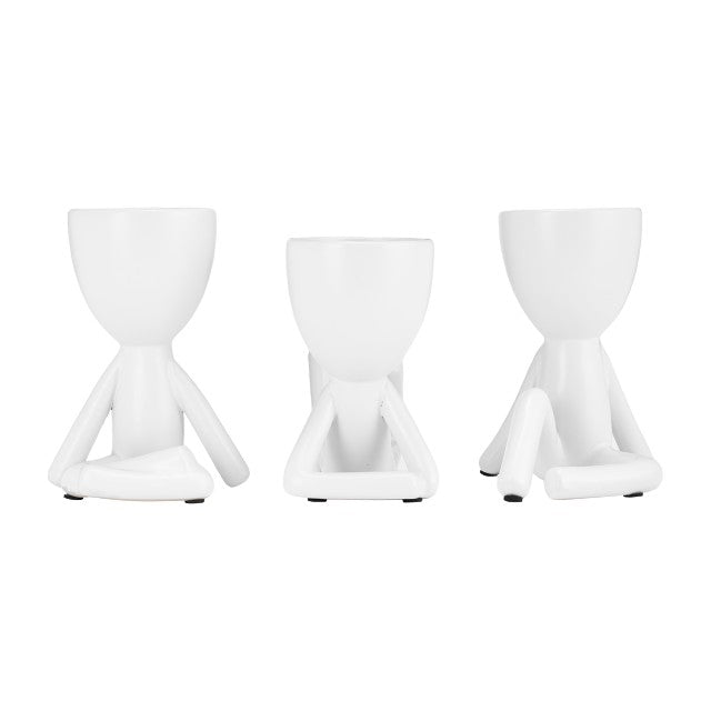 Picture of Relaxing Figure Planter White