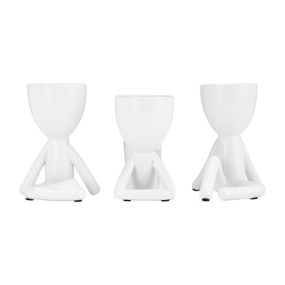 Picture of Relaxing Figure Planter White