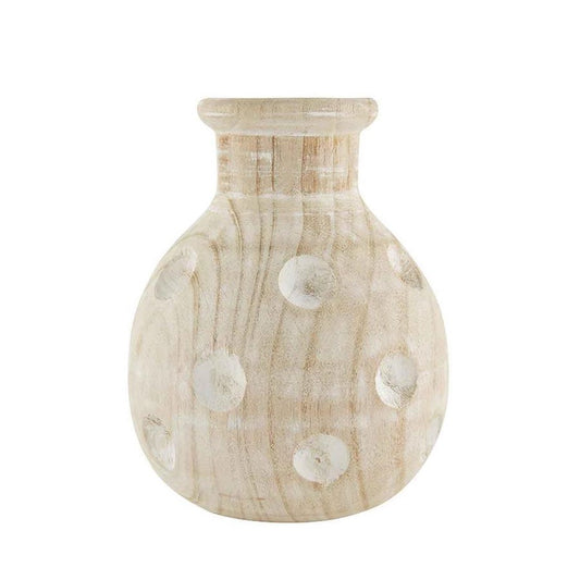 Picture of Debossed Dot Wood Vase, Large